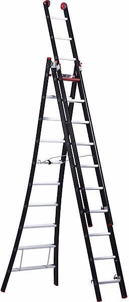 Immagine prodotto Altrex Scala multiuso NEVADA, 3 elementi, nero, 3 x 10 pioli. (Scaletta multiuso, 750 cm)