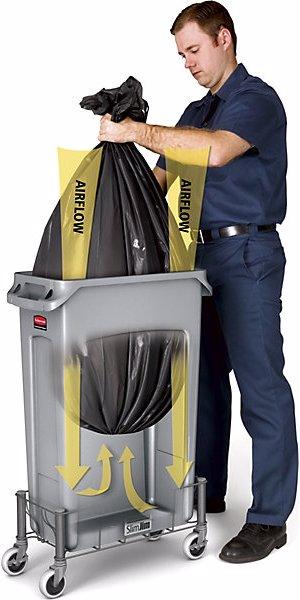 Image du produit Vepa Bins Collecteur de tri SLIM JIM®, capacité 60 l, l x h x p 279 x 635 x 558 mm, noir (60 l)