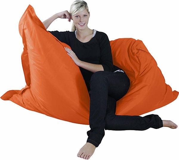 Actual product image Kinzler XXL giant beanbag, WxD 1800 x 1400 mm, orange.