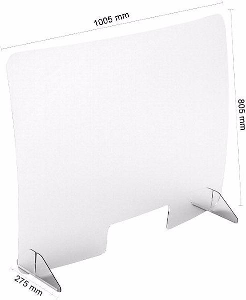 Image du produit Dancop Vitre de protection contre les infections, en plastique, avec pieds, h x l 805 x (80.50 cm, 100.50 cm)