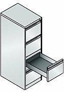 Immagine prodotto C+P Schedario ACURADO, 1 corsia, 4 cassetti, grigio chiaro.