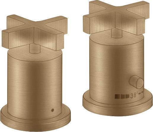 Actual product image Axor Citterio 2-hole bath rim thermostat with cross handles