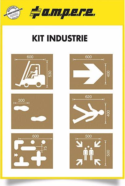 Immagine prodotto Ampere Set di dime per segnaletica, industria, 6 dime, scatola.
