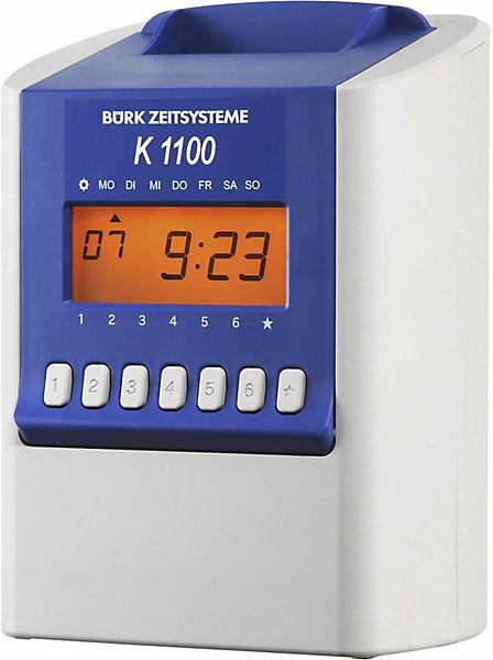 Image du produit Bürk Pointeuse K 1100, h x l x p 244 x 175 x 132 mm, gris soie / bleu.