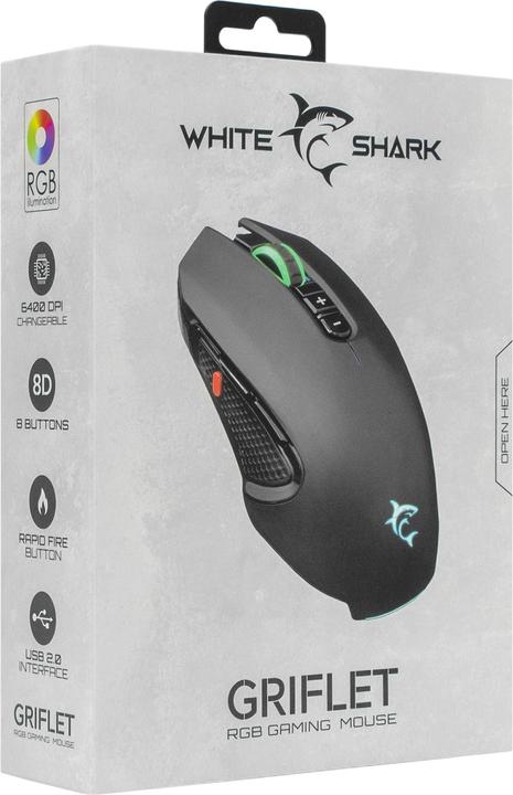 Produktbild White Shark Gaming mouse with dedicated attack button, RGB backlight (Kabelgebunden)