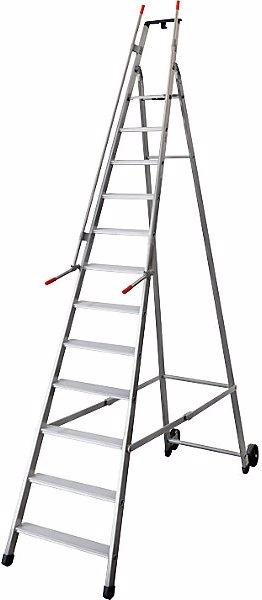 Image du produit Facal Escabeau mobile pour rayonnages, avec 2 mains courantes et roulettes, 12 (Échelle pour rayonnage)