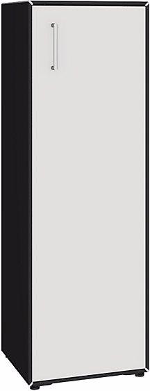 Actual product image Mauser Double door cupboard, 1 door, hinged on right, 3 compartments, jet black /