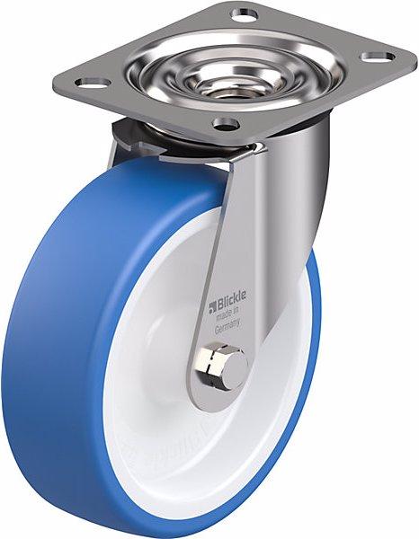 Immagine prodotto Blickle Ruota in TPU, corpo in acciaio inox con piastra, Ø x larghezza ruote 125 x 40