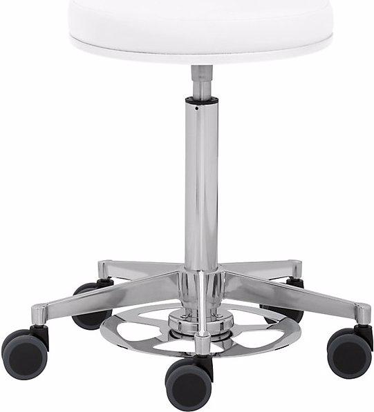 Actual product image Mayer Sitzmöbel Multi-function stool with pedal mechanism, with XL disc seat, white.