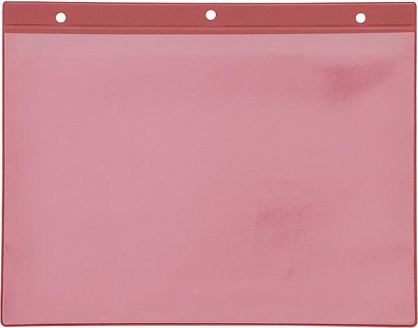 Actual product image Valdemar Krog Labelling pouches with suspension holes, landscape, A4, red, pack of 50. (A4)