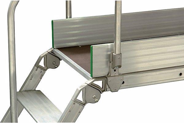 Actual product image Facal Aluminium ladder bridging, overall max. load 200 kg, 3 steps, platform 900 x 530 (Scaffolding, 90 cm)