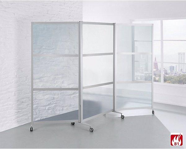 Image du produit BST Systeme Cloison mobile pliante, difficilement inflammable, cadre en aluminium avec vitre