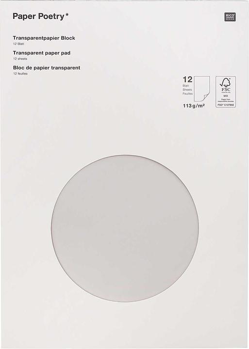 Produktbild Rico Transparentpapier Block Fsc Mix (113 g/m², 1 x)