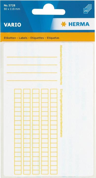 Actual product image HERMA Package addresses