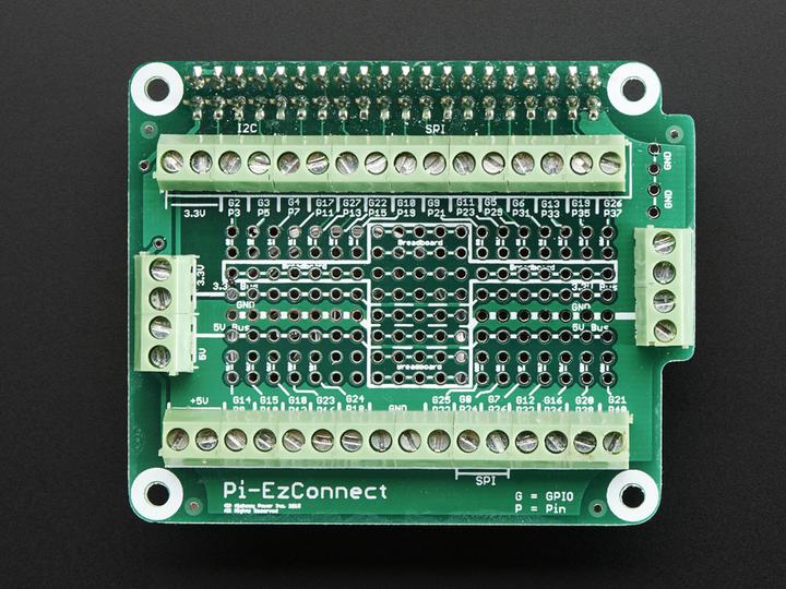 Image du produit Adafruit Pi-EzConnect Terminal Block Breakout HAT (HAS)
