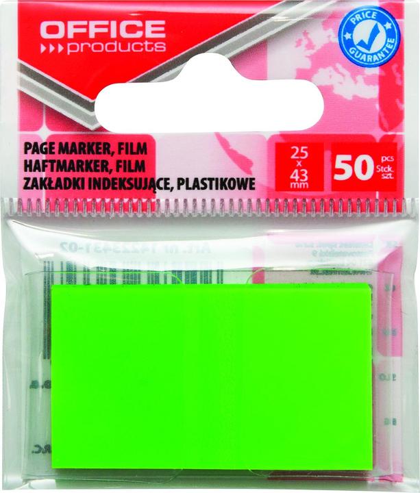 Actual product image Office Products Filing index, pp, 25x43 mm, 50 registers, polybag, green
