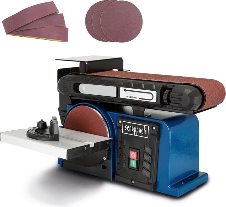Scheppach BTS900 Band- und Tellerschleifer (Bandschleifer, Tellerschleifer, 370 W)
