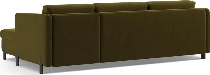 Image du produit Micadoni Canapé D'Angle Velours Gauche Convertible, "Gloria", 5 Places, 280x170x80Fabriqué en Europe (Canapé d'angle)