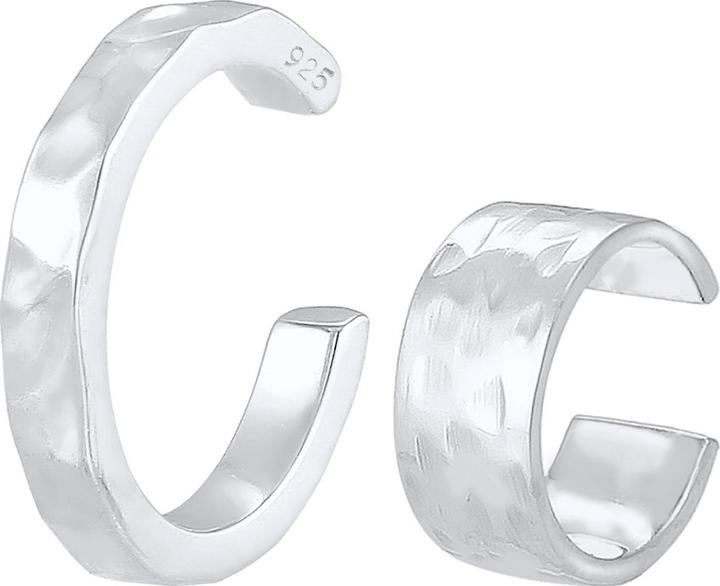 Produktbild Elli Ohrringe Earcuff Set Geo Look Gehämmert Organic 925 Silber (925er Sterling Silber)