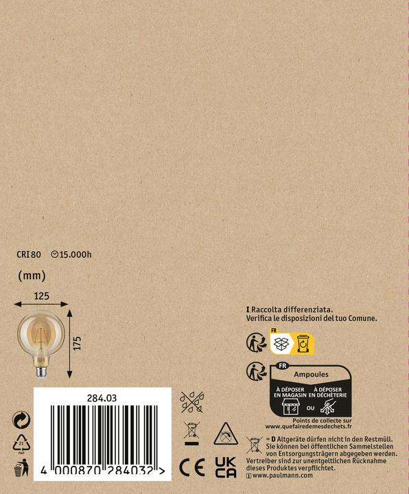 Immagine prodotto Paulmann Globe Vintage (E27, 6.50 W, 420 lm, 1 x)