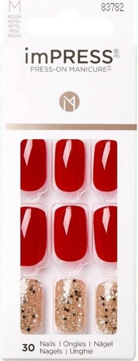 Produktbild KISS ImPress Nail Kit Medium Last Love (1 Stk) (Kunstnägel, Rot)