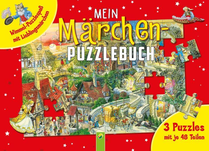 Image du produit Mon livre de puzzles de contes de fées avec 3 puzzles de 48 pièces chacun (48 pièces)
