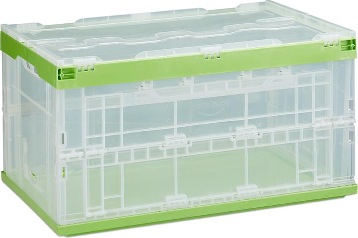 Actual product image Relaxdays Transparent Lidded Folding Box (59.5 x 39.5 x 31.5 cm, 74 l)