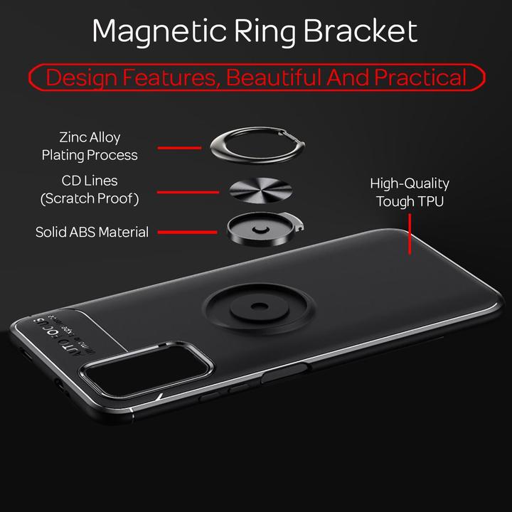 Immagine prodotto Nalia Custodia per cellulare in silicone ad anello (Xiaomi Redmi 9T)