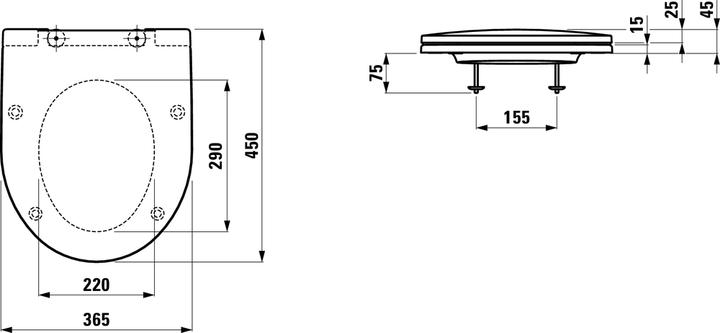 Image du produit Laufen Moderna R Slim (avec abaissement automatique)