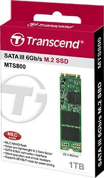 Produktbild Transcend MTS800 SSD M.2 2280 1TB intern SATA 6Gb/s MLC (1000 GB, M.2 2280)