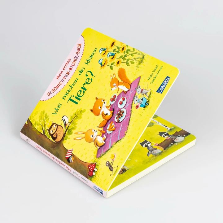 Immagine prodotto La mia prima storia e il mio primo libro illustrato: Cosa fanno gli animaletti? (Tedesco)