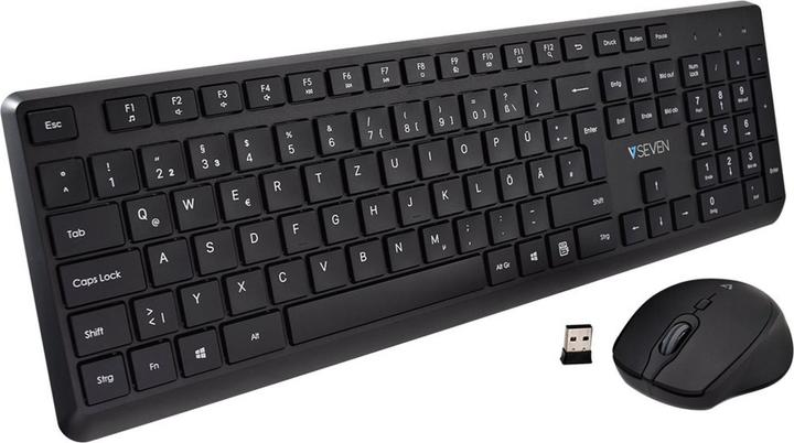 Actual product image V7 Pro Wireless Keyboard Mouse De Qwertz German Lasered Keycap (DE, Wireless)