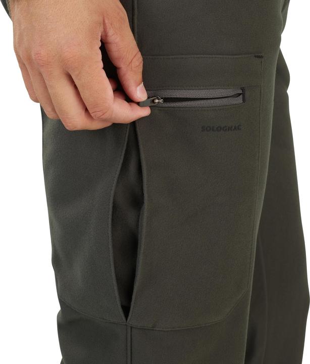 Actual product image Solognac Hunting trousers fleece warm low noise green 100 (M)