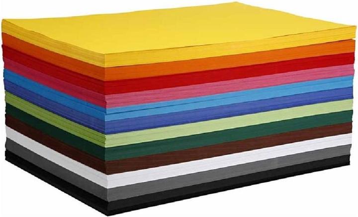 Image du produit Creativ Company Carton de bricolage A2 multicolore, 180 g/m², 120 feuilles (180 g/m², 120 x)