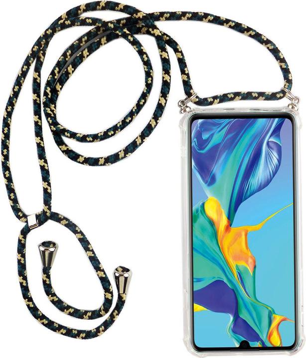 Produktbild König Design Huawei P30 Pro Handykette Hülle mit Band Case zum umhängen mit Kordel Camouflage
