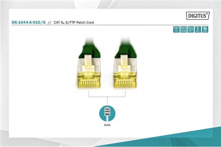 Actual product image Digitus Network cable (S/FTP, CAT6a, 1 m)