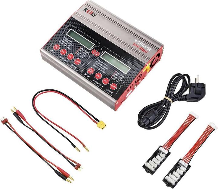 Produktbild Reely V-Charge 200 Duo Modellbau-Multifunktionsladegerät 12 V, 230 V 10 A NiMH