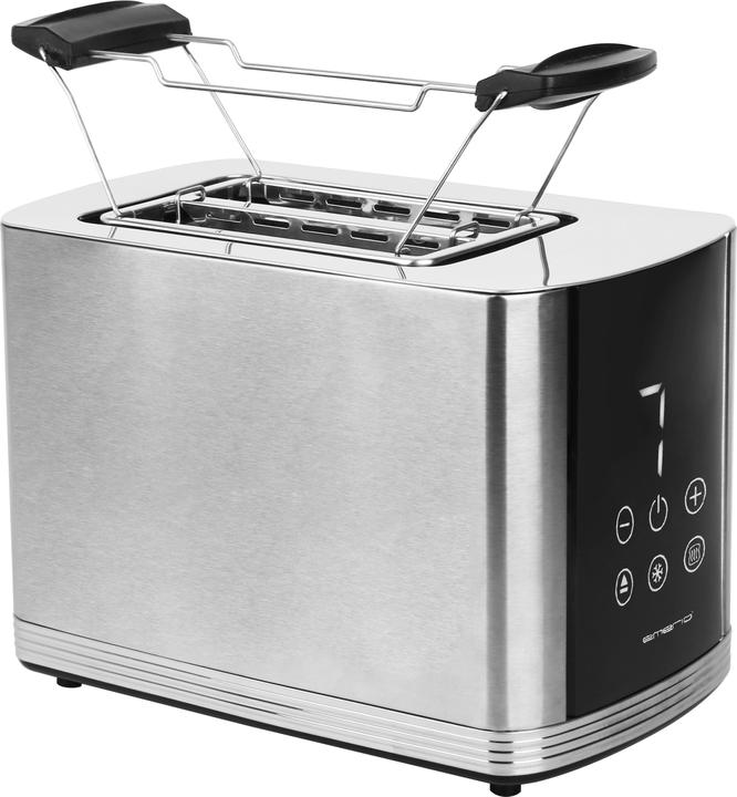 Image du produit Emerio TO-128308 Grille-pain sans BPA, avec support à petits pains Acier inoxydable, Noir