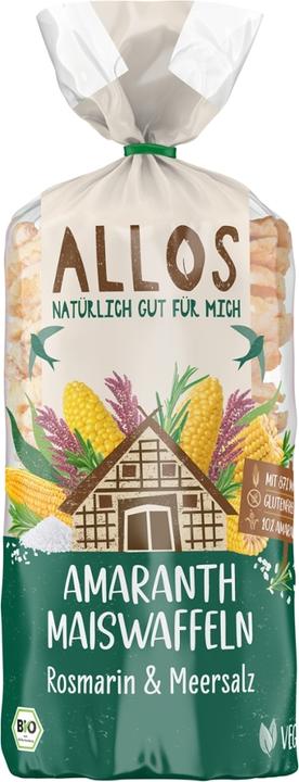 Produktbild Allos Amaranth Mais-Waffeln Rosmarin & Meersalz (100 g)