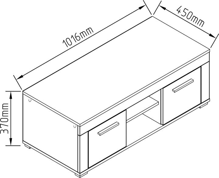 Immagine prodotto VCM Mobiletto TV in legno Mobili TV Usilo L (102 x 45 x 37 cm)