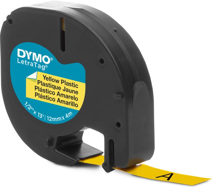 Actual product image Dymo Plastic ribbon black on yellow (1.20 cm, Yellow)