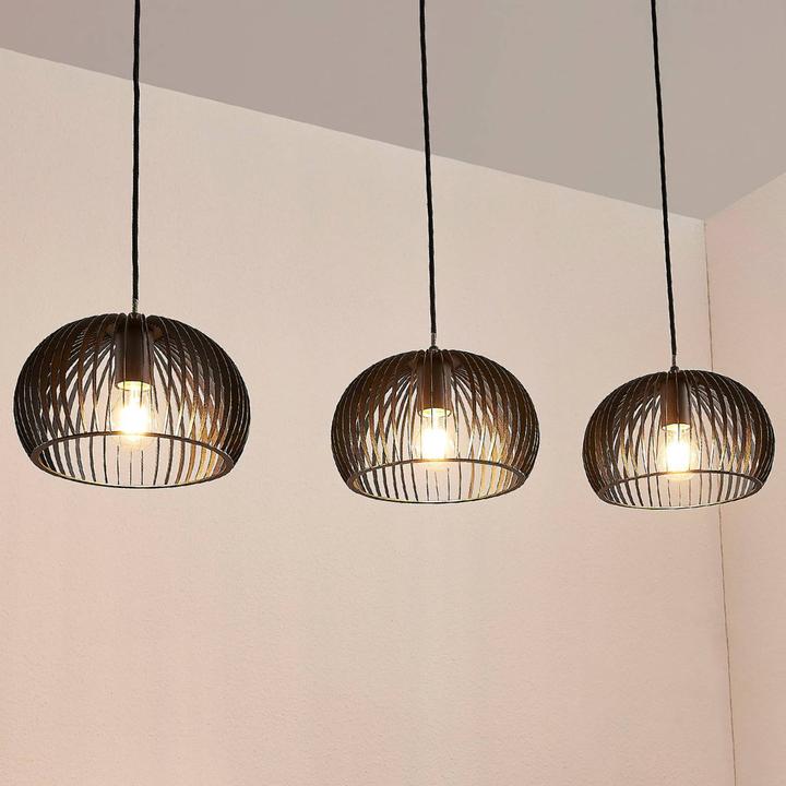 Produktbild Lindby Jusra 3 Pendelleuchte Black (E27)