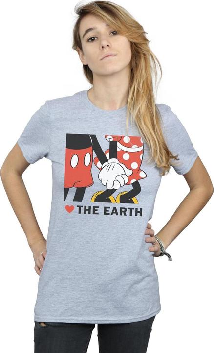 Immagine prodotto Disney Mickey Mouse Heart The Earth Maglietta Ampia Donna (3XL)