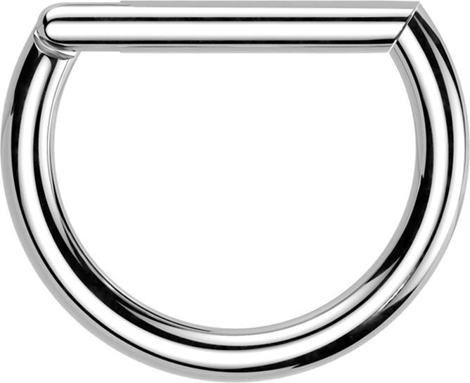 Star Piercing Micro Segmentring klappbar silber Halbring (Titan G23, ohne Messing)