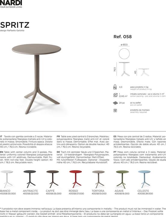 Immagine prodotto Nardi Splash (60.50 cm)