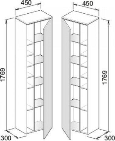 Produktbild Keuco Hochschrank EDITION 400 450x1769x300mm Ans re NB