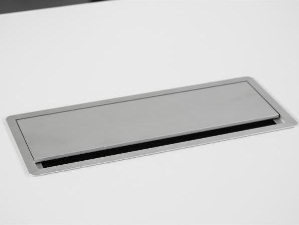 Immagine prodotto Escritorio Aletta per cavi da 30 cm con installazione, alluminio (Foro cavo, 12 cm)