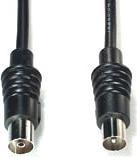 Produktbild E+P E + P HFS 11 Kabel Koaxial – Kabel Koaxial (Koaxialbuchse, Nickel, männlich/weiblich, schwarz) (Antennenkabel)