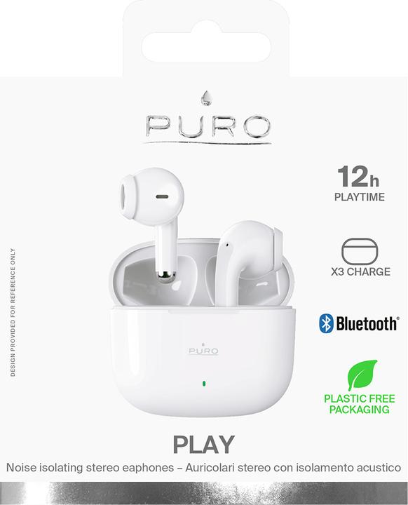 Image du produit Puro Play ausinės 5.0 (BTIPHF15WHI) (pas de réduction du bruit, 5 h, Sans fil)