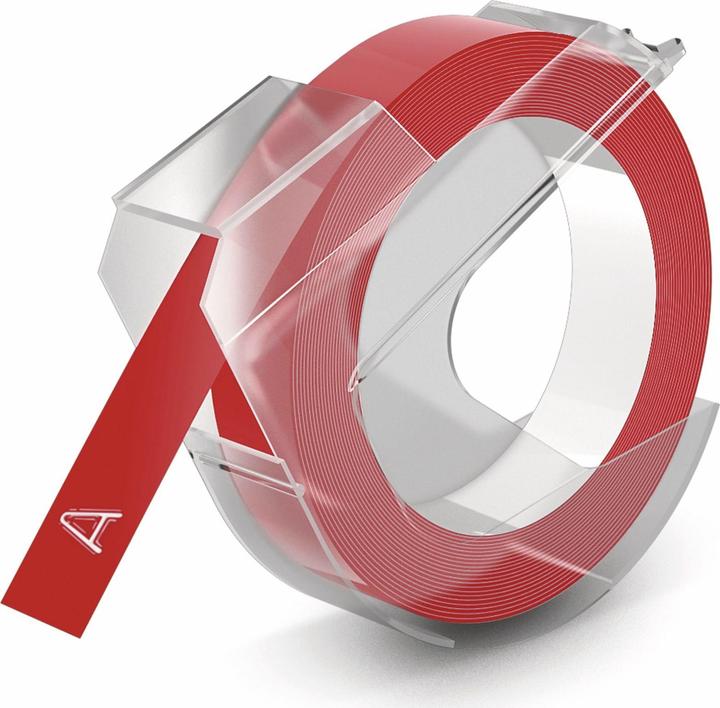 Actual product image Dymo 3D embossing tape 9mmx3m S0898150 red (0.90 cm, Red)